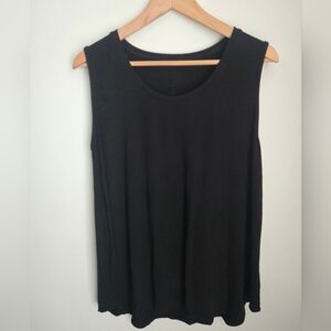 BLUE SKY Black Sleeveless Bamboo Blend Tunic Top